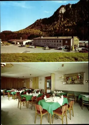 Ak Inzell in Oberbayern, Hotel Haus des Sports, Aussen- und Innenansicht