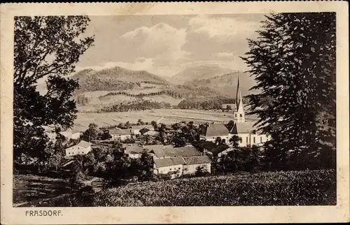 Ak Frasdorf in Oberbayern, Durchblick zum Ort