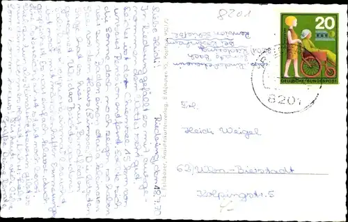 Ak Riedering in Oberbayern, Teilansicht mit Kirche