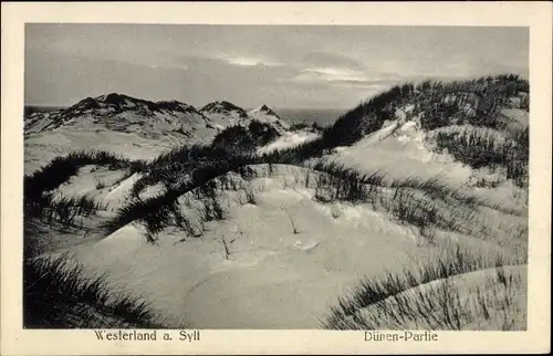 Ak Westerland auf Sylt, Dünen Partie