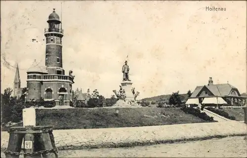 Ak Holtenau Kiel in Schleswig Holstein, Leuchtturm, Denkmal