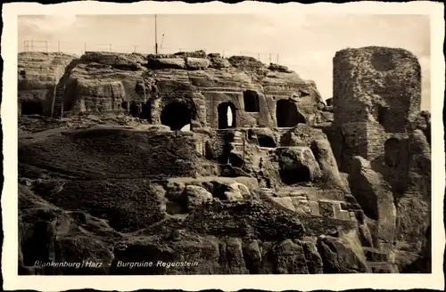 Ak Blankenburg am Harz, Burgruine Regenstein
