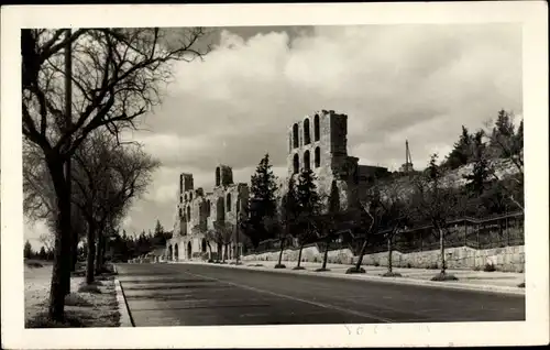 Foto Ak Griechenland, Straßenpartie, Ruine