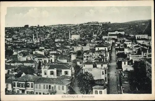 Ak Thessaloniki Saloniki Griechenland, Panorama vom Ort
