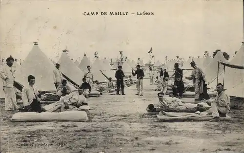 Ak Mailly le Camp Aube, La Sieste