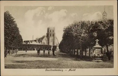 Ak Geertruidenberg Nordbrabant Niederlande, Markt