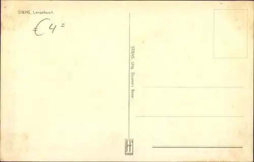 Ak Stiens Friesland Niederlande, Langebuurt