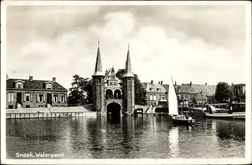 Ak Snits Sneek Friesland Niederlande, Waterpoort