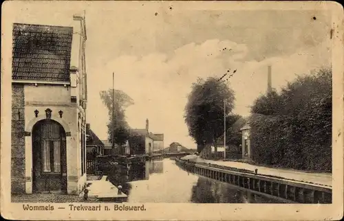 Ak Wommels Súdwest Fryslân Friesland Niederlande, Trekvaart n. Bolsward