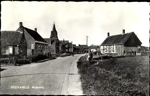 Ak Oostkapelle Walcheren Zeeland, Molenweg