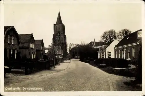 Ak Oostkapelle Walcheren Zeeland, Domburgseweg