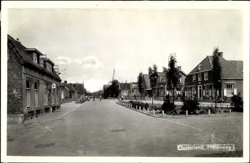 Ak Oosterland Zeeland, Molenweg, Windmühle