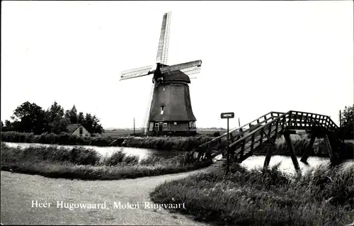 Ak Heer Hugowaard Nordholland Niederlande, Molen Ringvaart