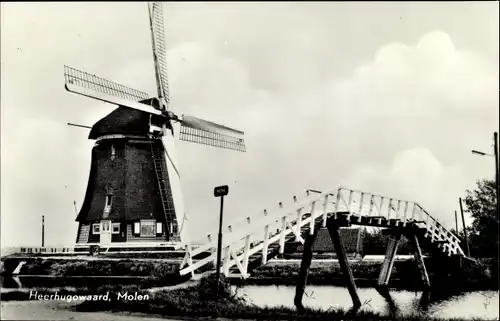 Ak Heer Hugowaard Nordholland Niederlande, Molen