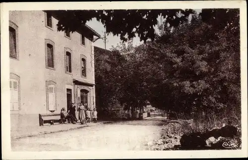 Ak L'Hôpital sous Rochefort Loire, Epicerie Boucherie et vue du Pont