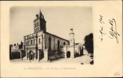 Ak Bordeaux Gironde, La Basilique de Saint Servin