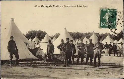 Ak Mailly le Camp Aube, Campement d'Artillerie