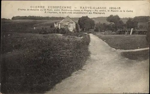 Ak Montreux Jeune Neumünsterol Elsass Haut Rhin, Champ de Bataille