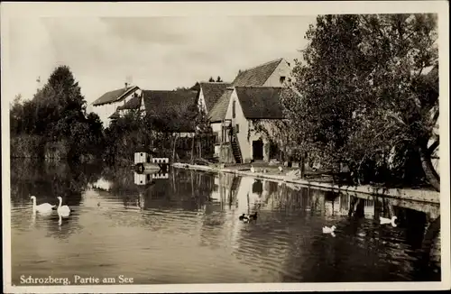 Ak Schrozberg in Baden Württemberg, Partie am See