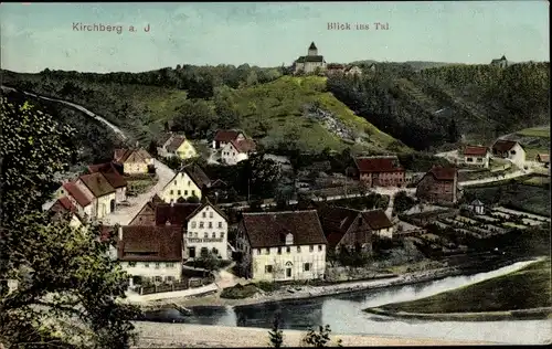 Ak Kirchberg an der Jagst, Blick ins Tal