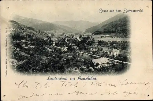 Ak Lautenbach im Renchthal Schwarzwald Württemberg, Blick auf die Ortschaft