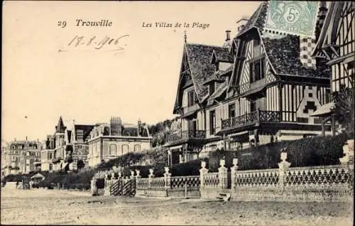 Ak Trouville Calvados, Les Villas de la Plage