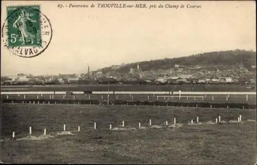 Ak Trouville sur Mer Calvados, Panorama, pris du Champ de Courses