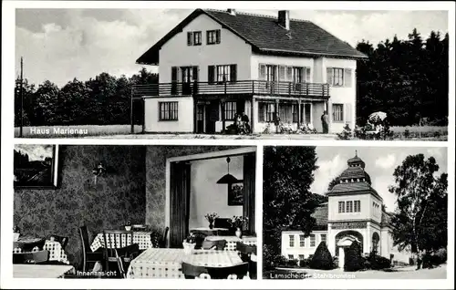 Ak Lamscheid Leiningen im Hunsrück, Haus Marienau, Lamscheider Stahlbrunnen