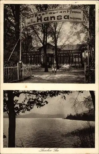 Ak Niedermendig Mendig in der Eifel, Restauration zur Hansa Halle, Laacher See