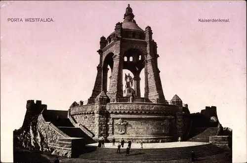 Ak Porta Westfalica an der Weser, Kaiserdenkmal
