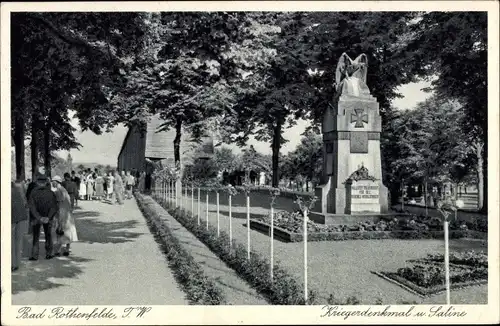 Ak Bad Rothenfelde am Teutoburger Wald, Kriegerdenkmal, Saline