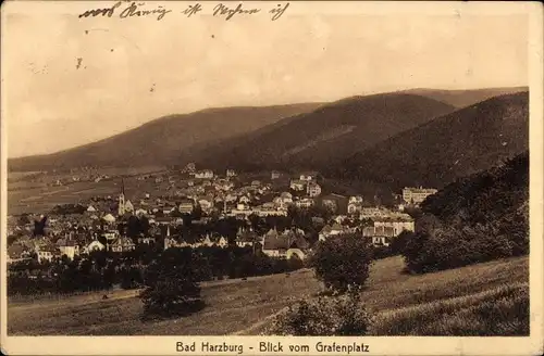 Ak Bad Harzburg am Harz, Blick vom Grafenplatz