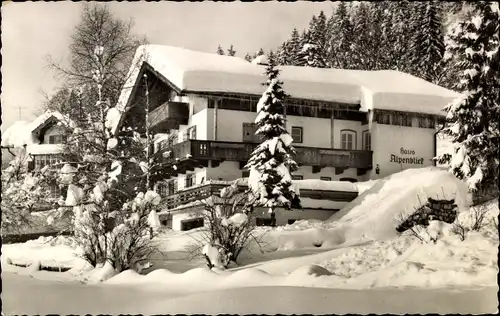 Ak Reit im Winkl Oberbayern, Haus Alpenblick, Winter