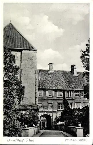 Ak Rheda Wiedenbrück Westfalen, Schloss, Brücke