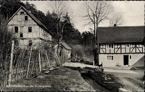 Ak Soisdorf Eiterfeld in Hessen, alte Buchenmühle an der Zonengrenze