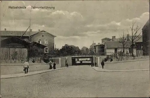 Ak Holzwickede im Ruhrgebiet, Bahnunterführung