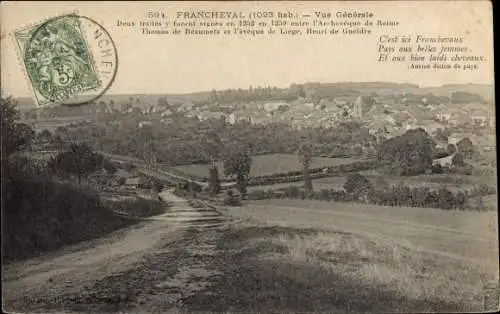 Ak Francheval Ardennes, Vue Generale