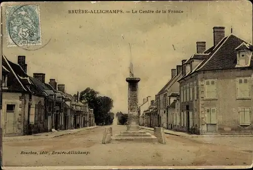 Ak Bruère Allichamps Cher, Le Centre de la France, Straßenpartie