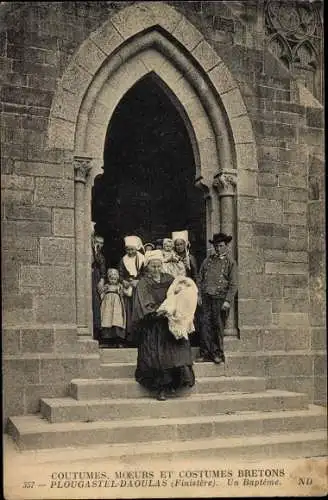 Ak Plougastel Daoulas Finistère, Un Bapteme