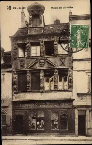 Ak Dijon Côte d'Or, Maisons des Cariatides