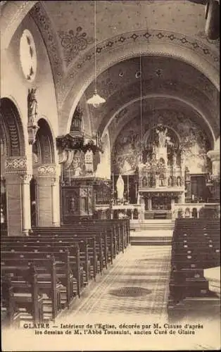 Ak Glaire Ardennes, Interieur de l'Eglise