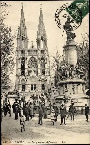 Ak Marseille Bouches du Rhône, L'Eglise des Reformes