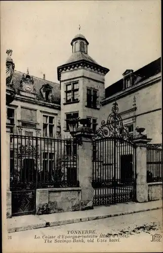 Ak Tonnerre Yonne, La Caisse d'Epargne, Hotel d'Uzes