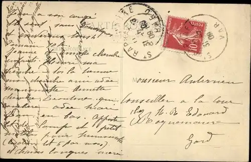 Ak Saint Raphaël Var, A la Peche des Oursins