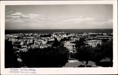 Foto Ak Insel Rhodos Griechenland, View of the town