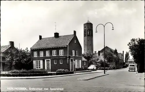 Ak Vierlingsbeek Nordbrabant, Grotestraat met Spoorstraat