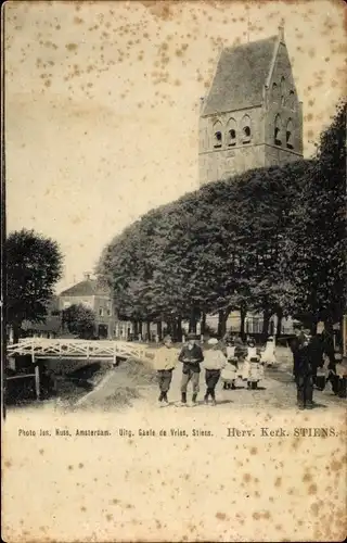 Ak Stiens Friesland Niederlande, Ned. Herv. Kerk