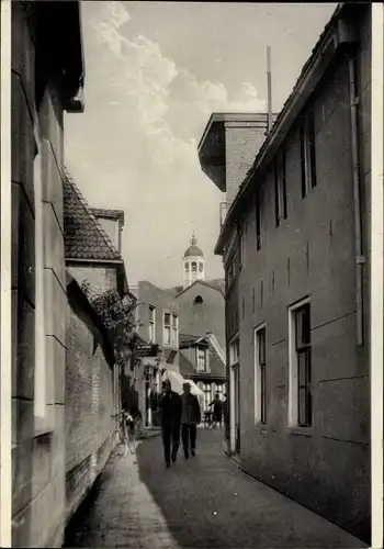 Ak Woudsend Friesland Niederlande, Straßenpartie