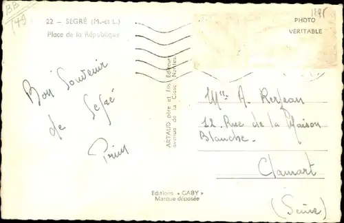 Ak Segré Maine-et-Loire, Place de la République
