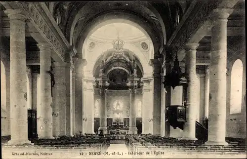 Ak Segré Maine-et-Loire, Intérieur de l' Église